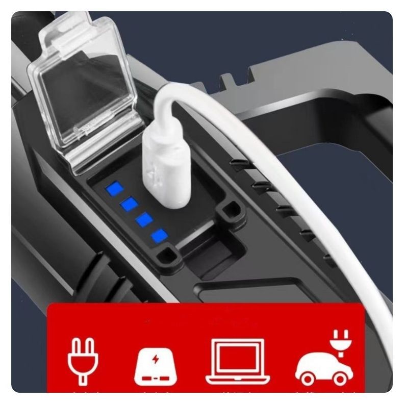 Linterna Foco Largo Alcance Recargable USB-6
