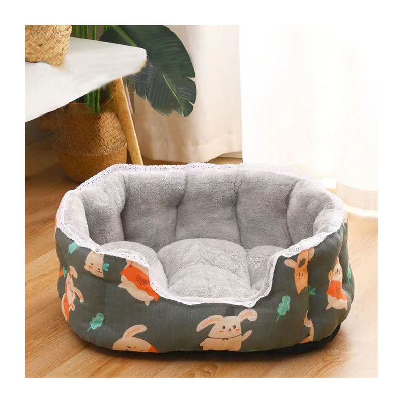 Cama Antiestrés Ultrasuave Mascotas para Perros y Gatos 65cm Verde-2