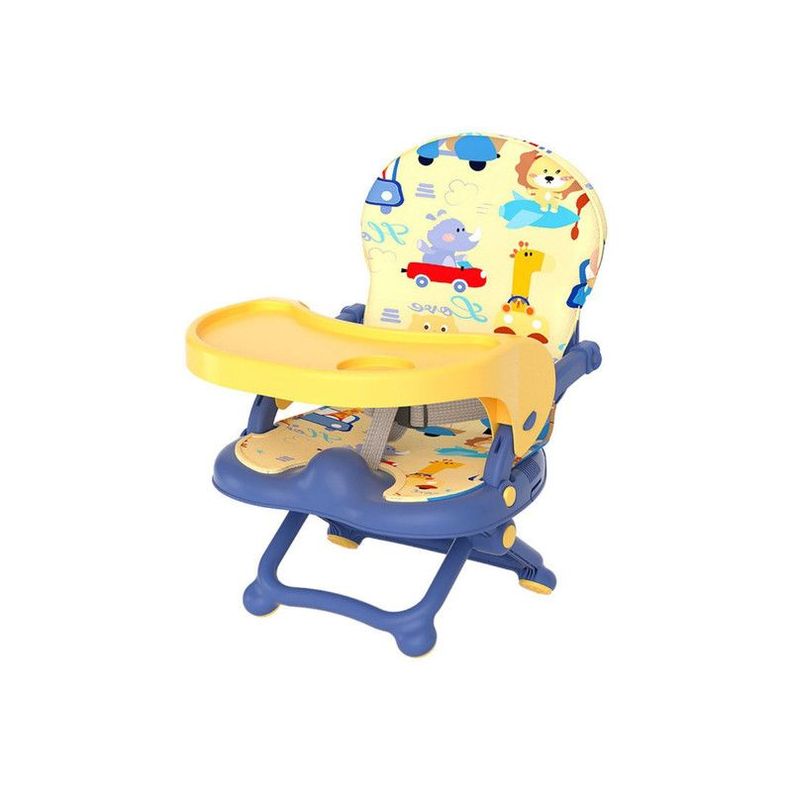 Silla 2 En 1 Para Comer O Jugar Portátil Cojín Animales Azul-0