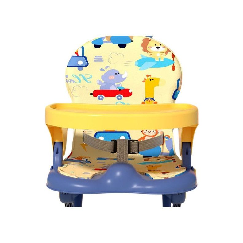 Silla 2 En 1 Para Comer O Jugar Portátil Cojín Animales Azul-4