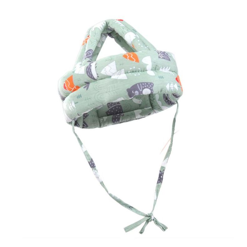 Casco Gorro Protector Anti golpes Acolchado para Bebe Verde-0