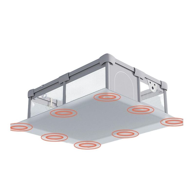 Corral Gimnasio de Juego Bebé con alfombra y Juegos, 150*180*65cm Gris-2