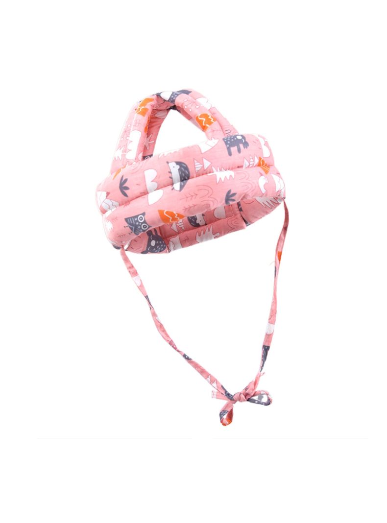 Casco Gorro Protector Anti golpes Acolchado para Bebe Rosado-0