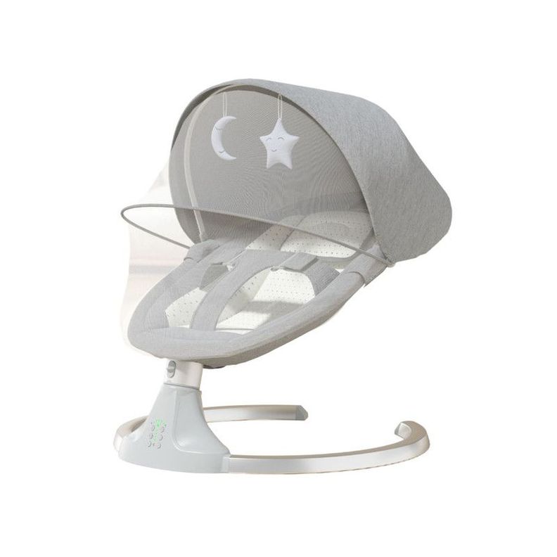 Silla Mecedora Smart para Bebes con Balanceo y Música Gris