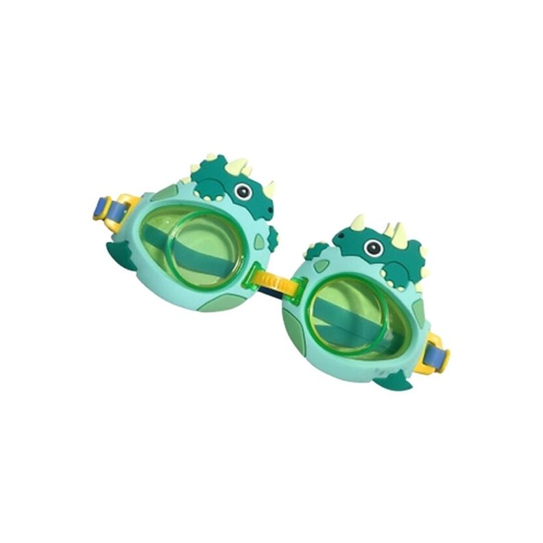 Lentes de Natación Piscina Niños Con Correa Dinosaurio Verde-0