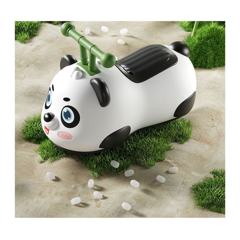 Correpasillos Auto Andador Infantil con Luces y Música Oso Panda Negro-6