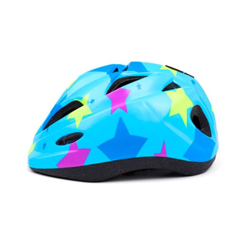 Casco y Kit Protección Bicicleta Patinaje Antigolpes Celeste-1