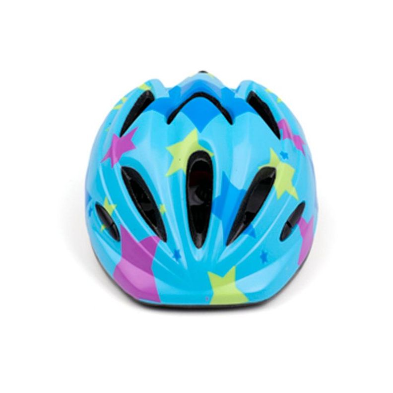 Casco y Kit Protección Bicicleta Patinaje Antigolpes Celeste-2