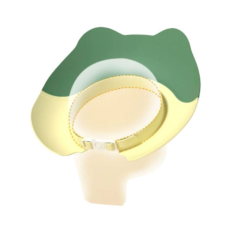 Gorro de Baño Visera de Ducha Animal para Bebé Verde-3