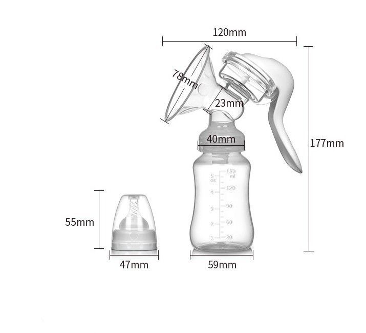 Extractor De Leche Materna Manual más Chupete 150ml-1
