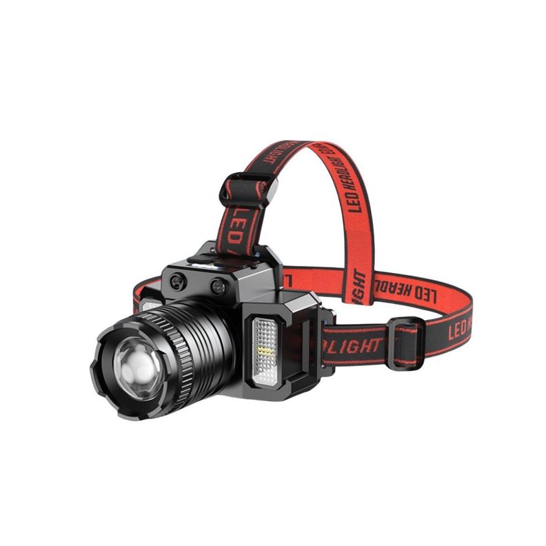 Linterna Frontal Luz Led Camping Cabeza Recargable USB-0