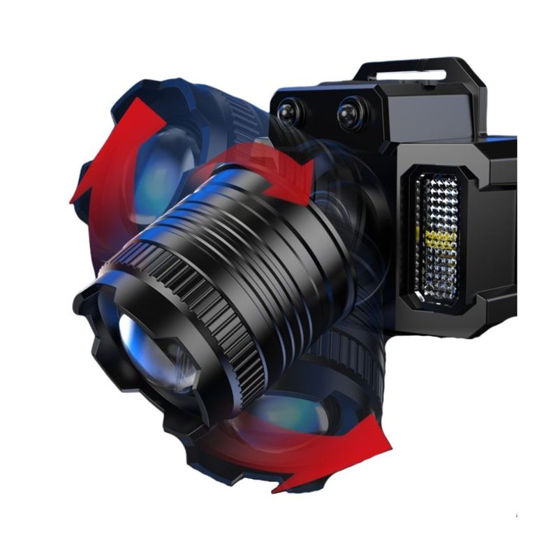 Linterna Frontal Luz Led Camping Cabeza Recargable USB-2