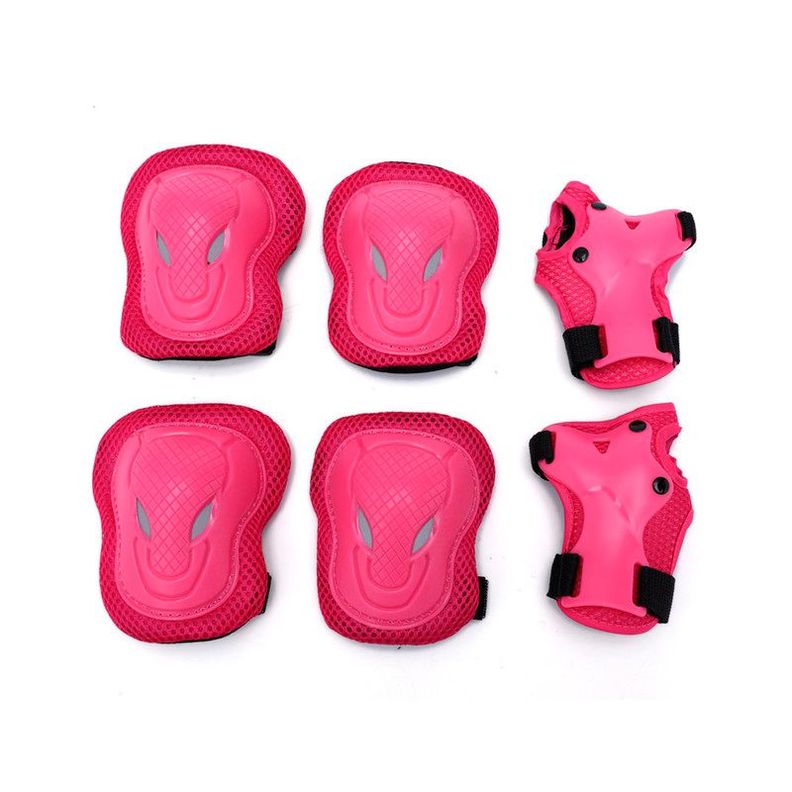 Kit Protección Niños Bicicleta Patinaje  Antigolpes Rosado-0