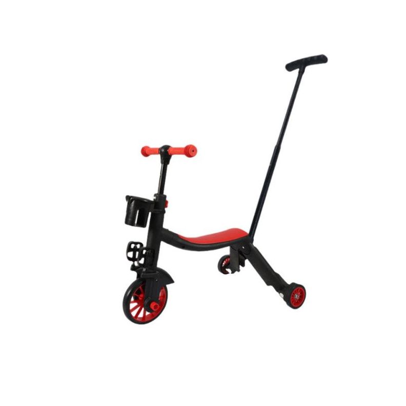 Scooter Monopatin Andador Triciclo 4 en 1 Infantil Rojo