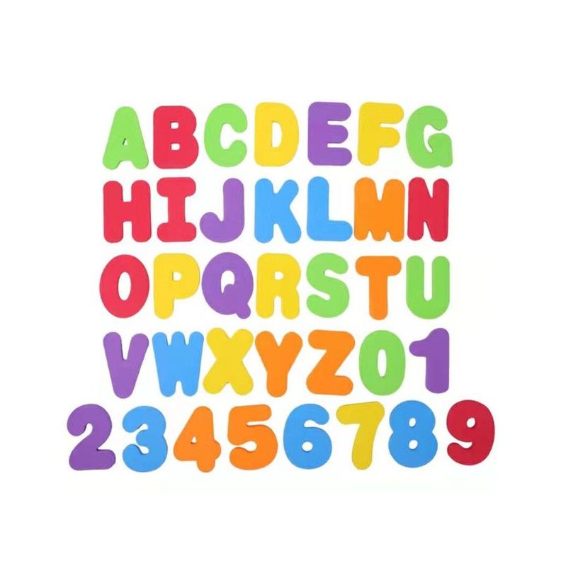 Juguete Didáctico de Letras y Números Flotantes para Baño Bebé, 36 Pcs-1