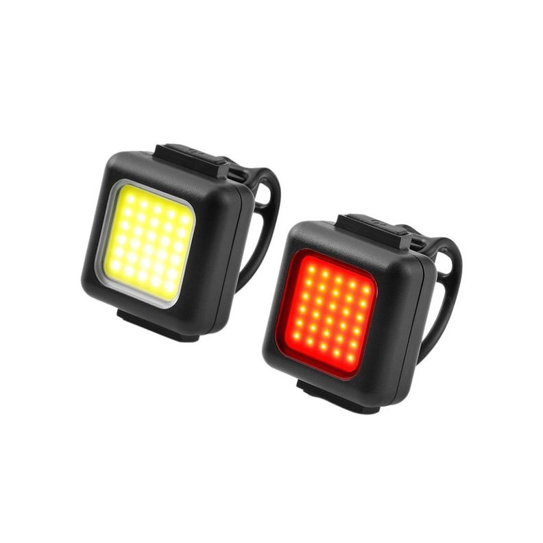 Set Luz Bicicleta Delantera y Trasera USB Impermeable-0