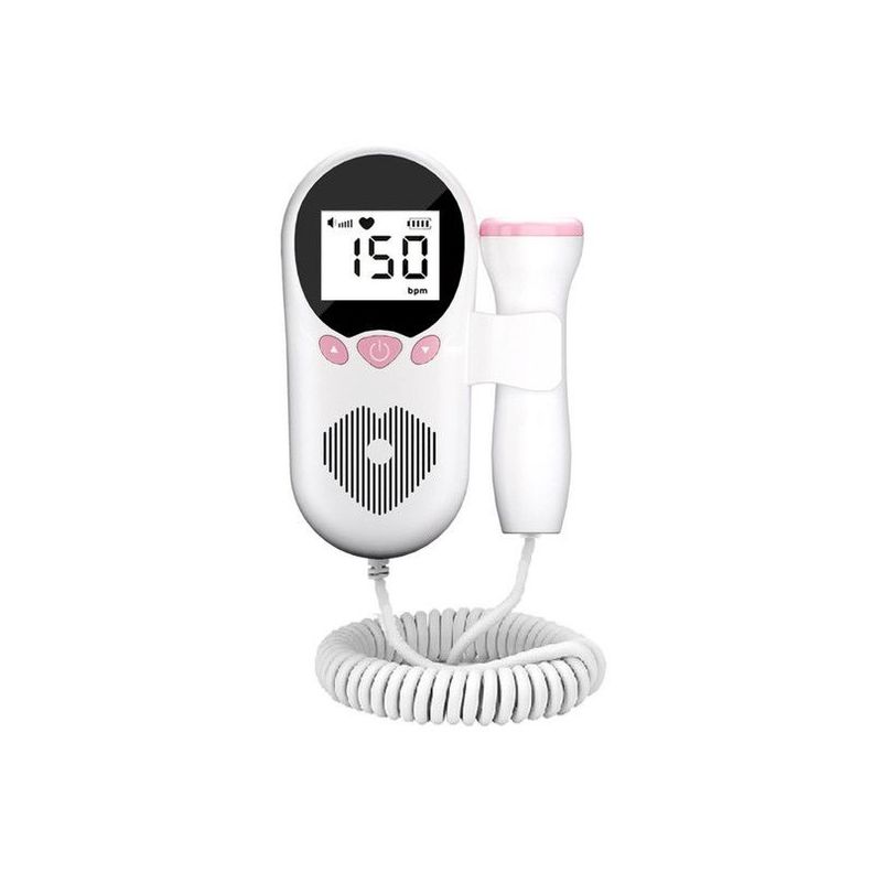 Monitor Fetal Doppler para Latidos Corazón Bebé con Gel-0