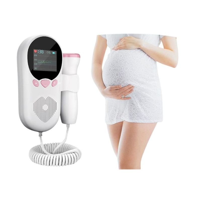 Monitor Fetal Doppler para Latidos Corazón Bebé con Gel-2
