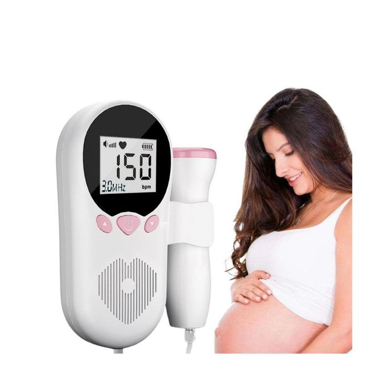 Monitor Fetal Doppler para Latidos Corazón Bebé con Gel-3
