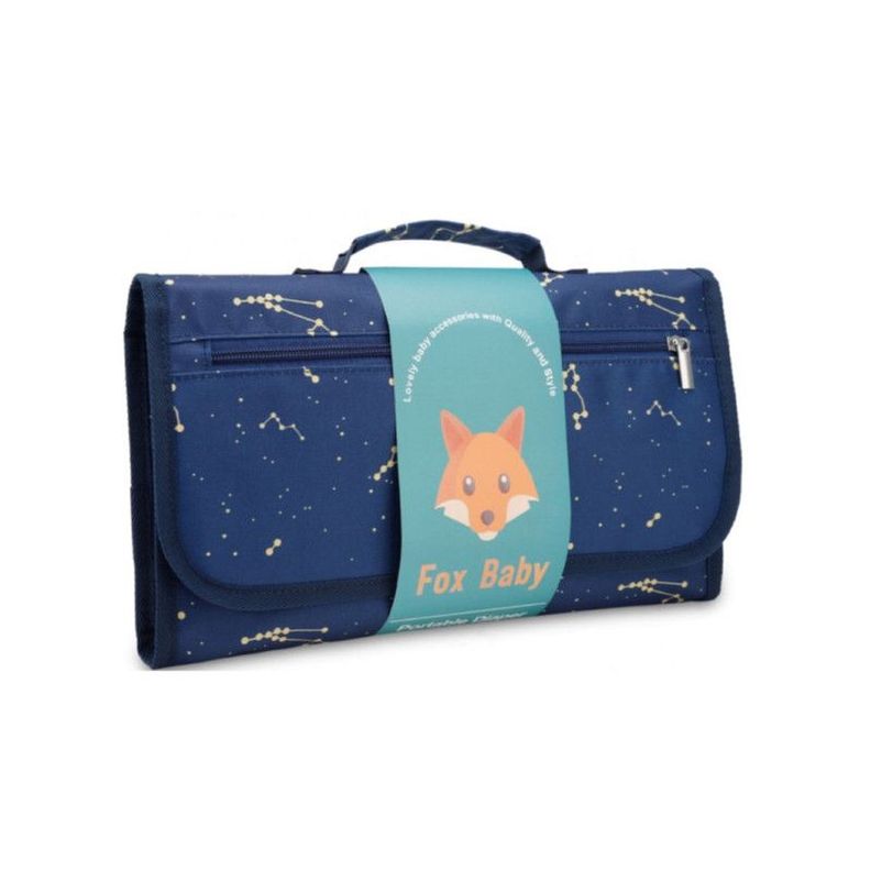 Bolso Mudador Portátil Cambiar Pañales Bebé Azul-1
