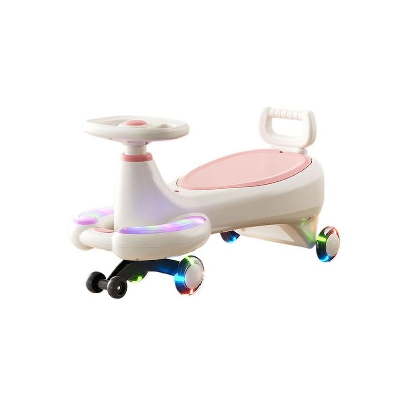 Andador Giro Max Twist Car Correpasillos con Musica Y Luces Led Rosa Rosado
