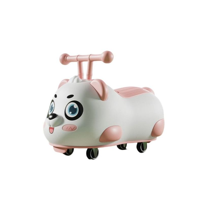 Correpasillos Auto Andador Infantil con Luces y Música Oso Panda Rosado-0