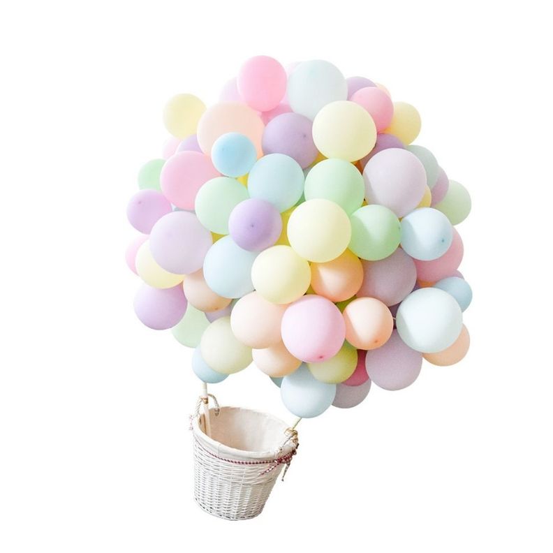 100 Globos Macaron para Fiestas o Cumpleaños, con Inflador-0