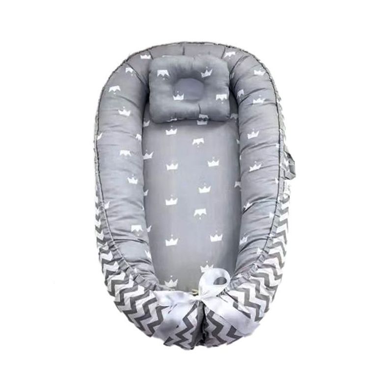 Cama Cojín Nido Colecho Con Almohada De Algodón Reforzada-0