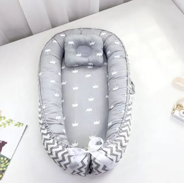 Cama Cojín Nido Colecho Con Almohada De Algodón Reforzada-3