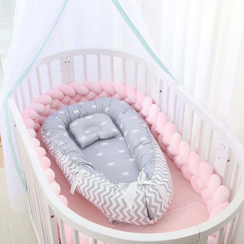 Cama Cojín Nido Colecho Con Almohada De Algodón Reforzada-2