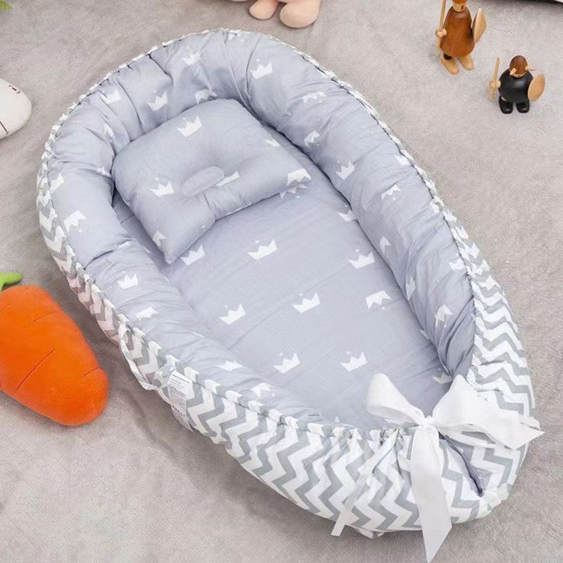 Cama Cojín Nido Colecho Con Almohada De Algodón Reforzada-1