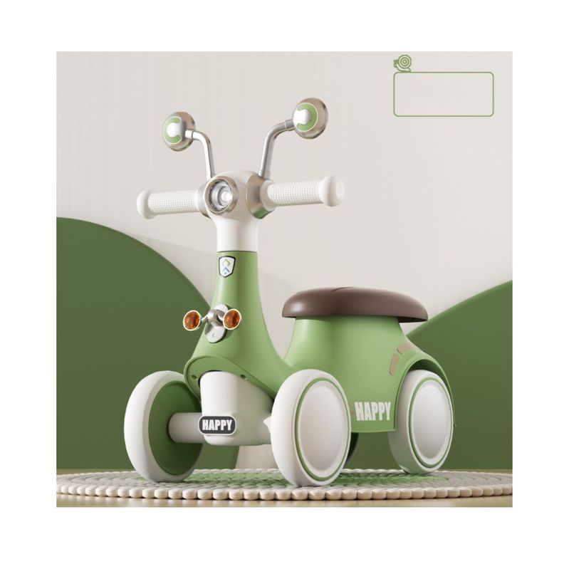 Correpasillos Auto Andador Infantil con Luces y Música Caracol Verde-1