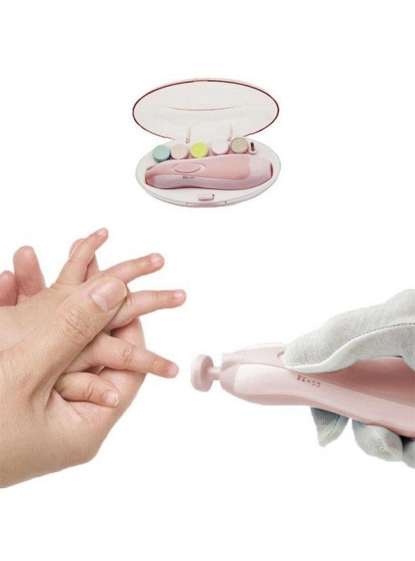 Corta Uñas Eléctrico para Bebés Rosado-2