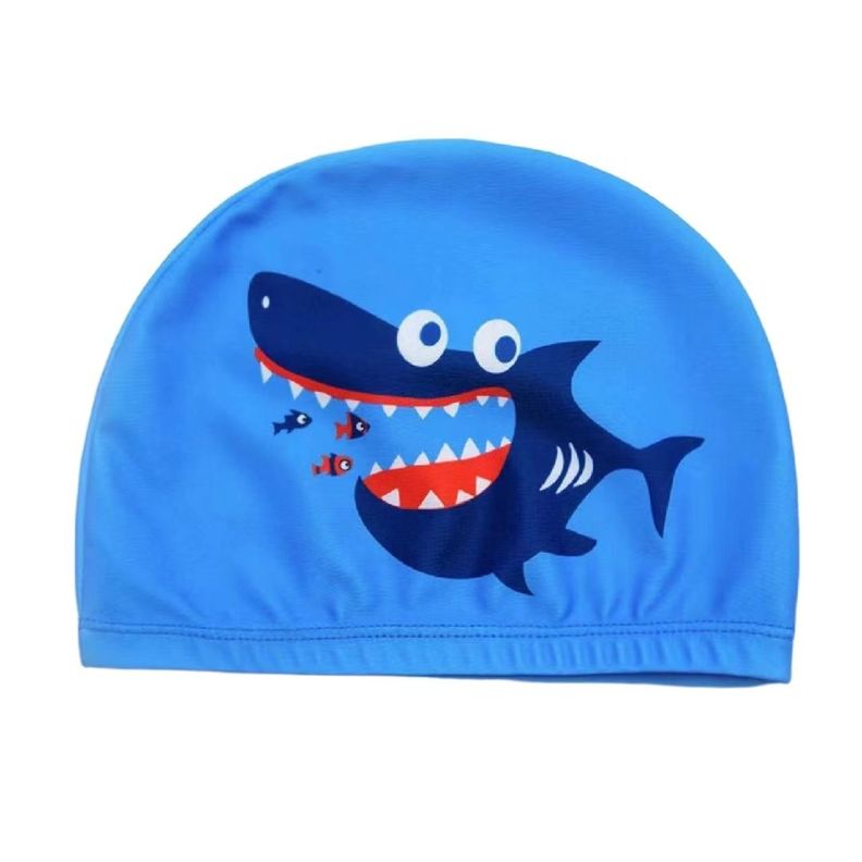 Gorro de Natación Para Niños de Elastano Modelo Tiburón-0