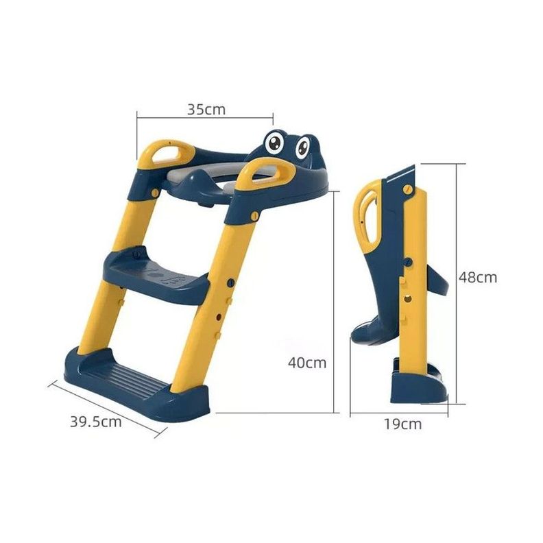 Asiento y Escalera Adaptador Plegable para Baño Niños Rosa-3