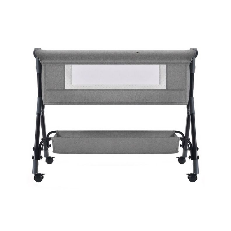 Cuna con Colchón Bebé 4 Modos con Bolso Embalaje, Gris-0
