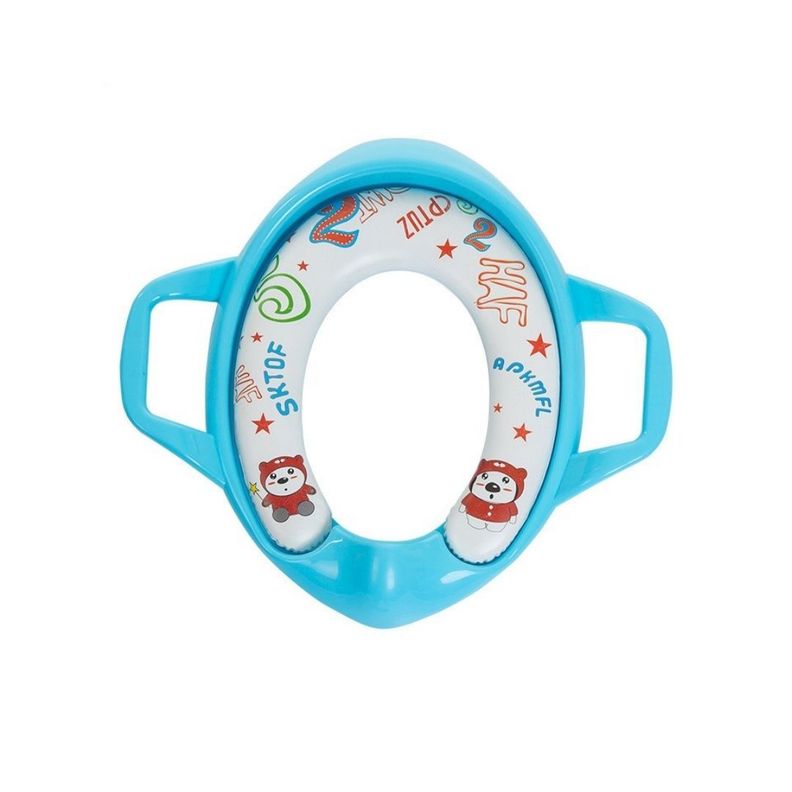 Adaptador para WC Suave y Acolchonado con Asas Bebe Celeste