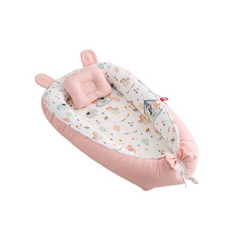 Nido Colecho Premium Cuna Portátil con Almohada Rosa