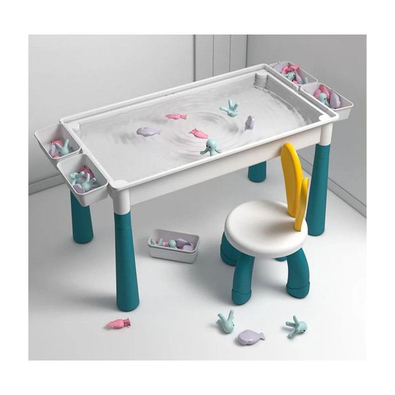 Mesa Infantil Bloques De Juegos Multifuncional 566 Piezas-2