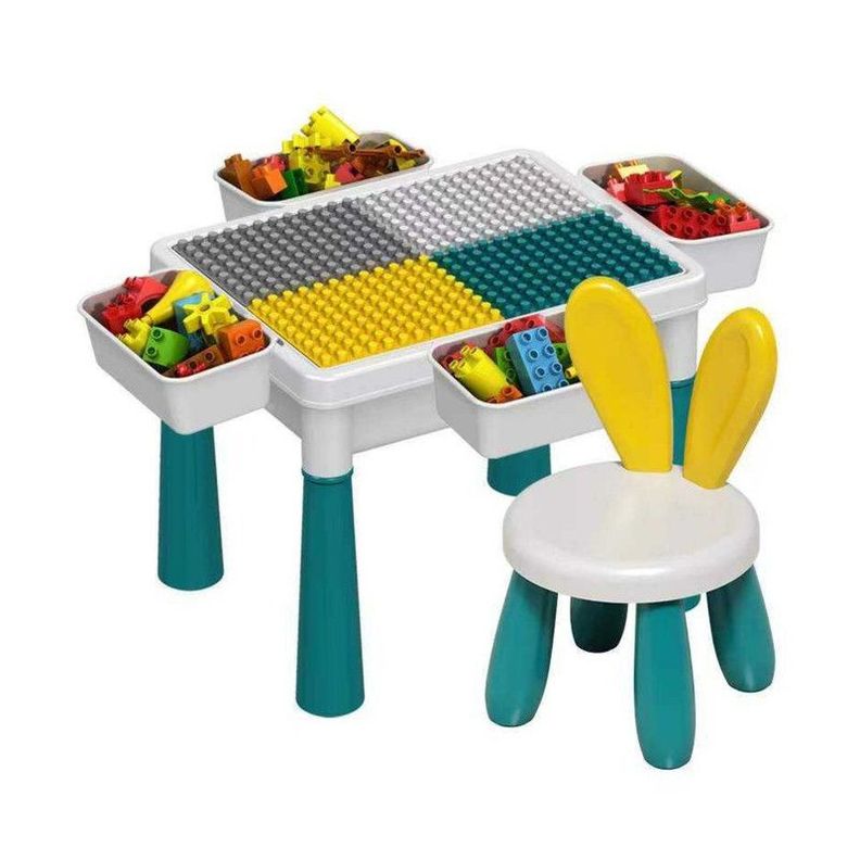 Mesa Infantil Bloques De Juegos Multifuncional 566 Piezas-4