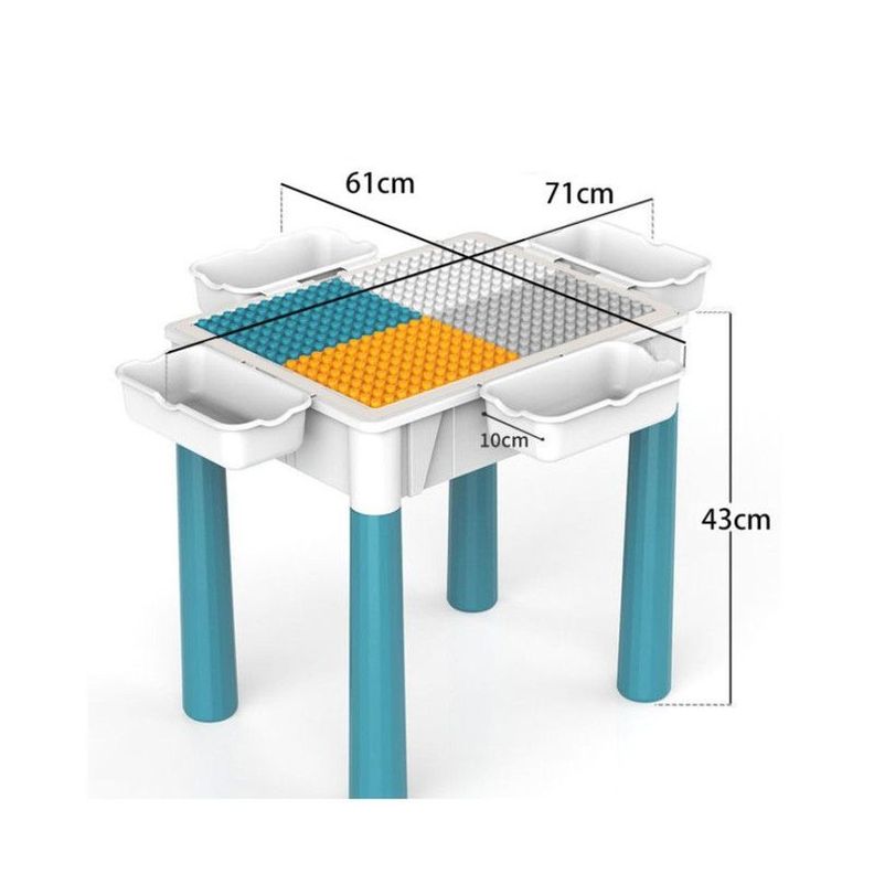 Mesa Infantil Bloques De Juegos Multifuncional 566 Piezas-5
