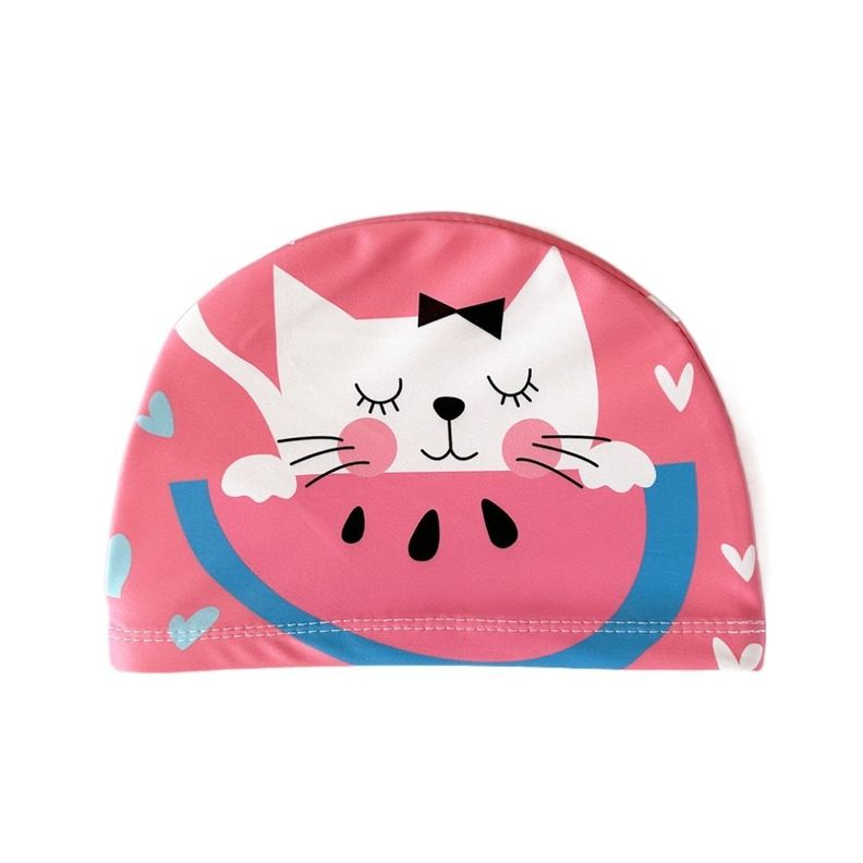 Gorro de Natación Para Niños de Elastano Modelo Gatito-0