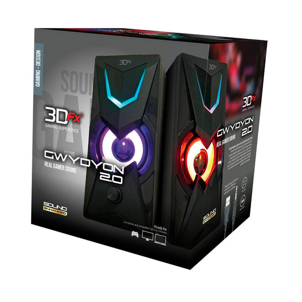 Parlante Gamer Con Luz RGB 3DFX GWYDYON 2.0-3