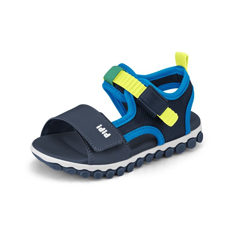 Sandalia Summer Roller Sport Naval Amarillo Fluor Niño Bibi-0