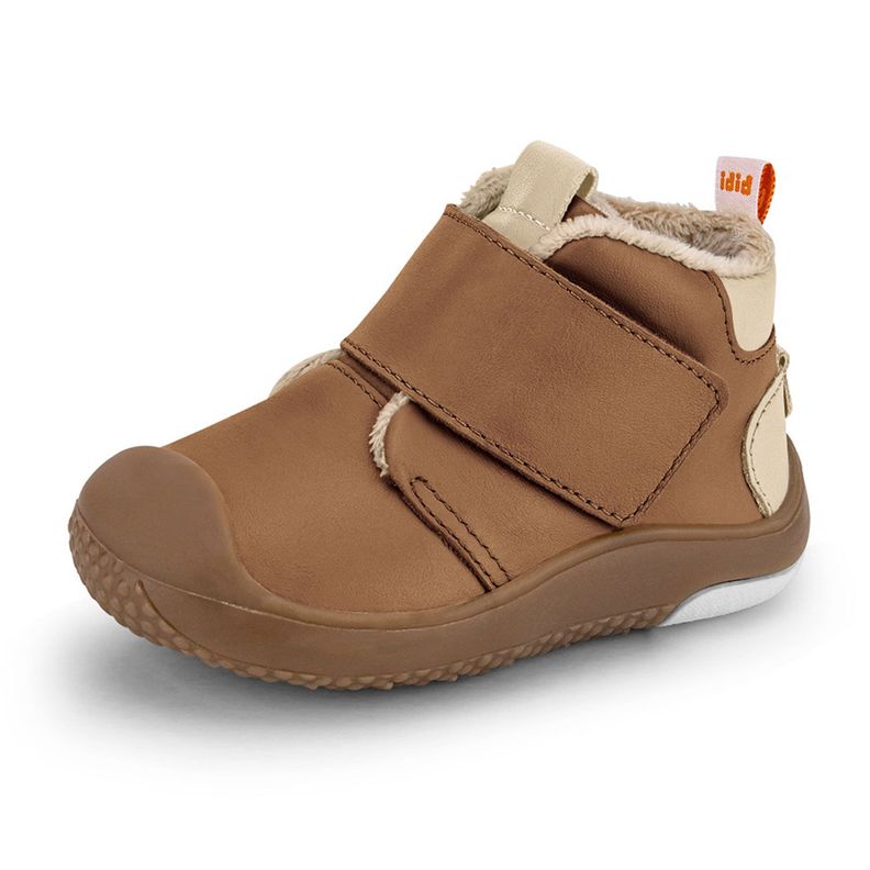Zapatillas Con Piel De Peluche Prewalker Camel Niño Bibi-0