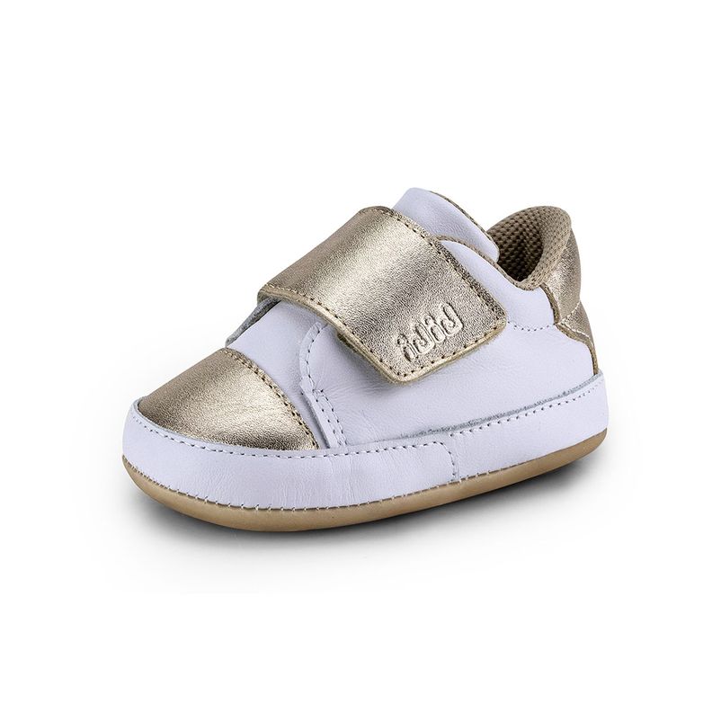 Zapatillas  Afeto joy II Blanco con dorado  Bibi-0