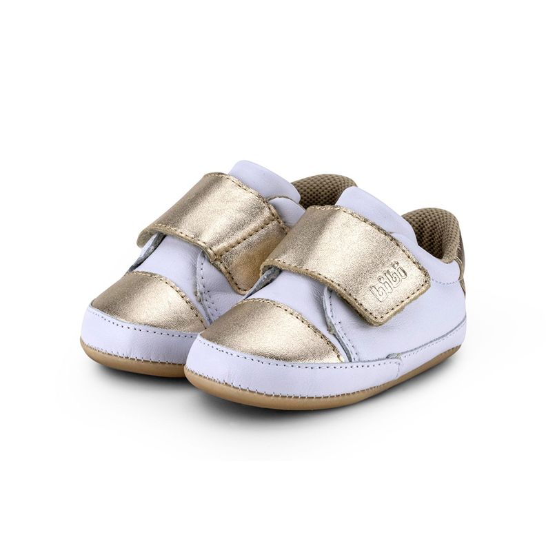 Zapatillas  Afeto joy II Blanco con dorado  Bibi-2