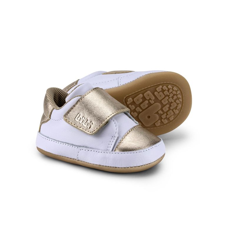 Zapatillas  Afeto joy II Blanco con dorado  Bibi-3