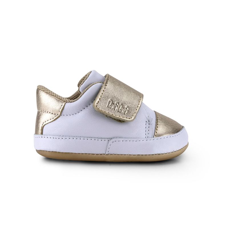 Zapatillas  Afeto joy II Blanco con dorado  Bibi-4