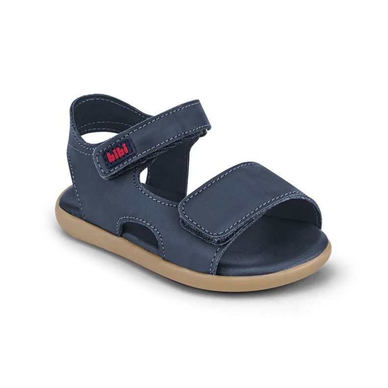 Sandalias de Cuero Baby Soft Azul Marino Bibi-1